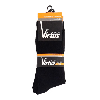 Virtus calze uomo corte linea basic socks caldo cotone tinta unica Assortite o Nere ART.V31 ( 5 Paia )