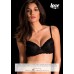 Reggiseno Love&bra Noemi modello balconcino in pizzo Bianco-Nero-Cipria