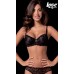 Reggiseno Love&bra Noemi modello balconcino in pizzo Bianco-Nero-Cipria