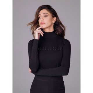 Maglia Lupetto moda Jadea 4080 in cotone elasticizzato borchie
