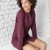 Pigiama Maxi maglia donna jadea home 5115 in caldo cotone. (BORDEAUX)