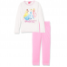 Pigiama Bambina Disney Principesse 3-6 maniche lunghe in cotone estivo ART.HQ2159 LATTE