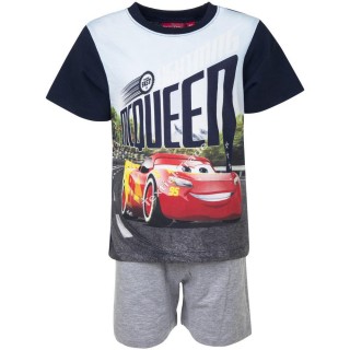 Pigiama corto Bambino Disney Cars 3-8 in cotone estivo ART.HQ2059-1 BLU